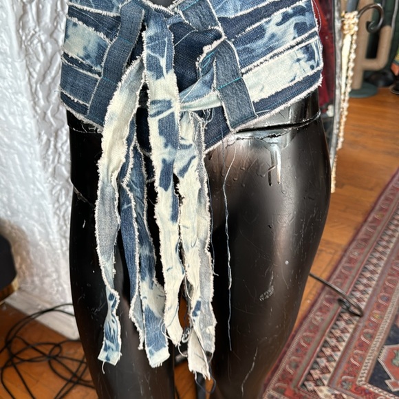 Repurposed denim belt/ cumberbund - Picture 6 of 6